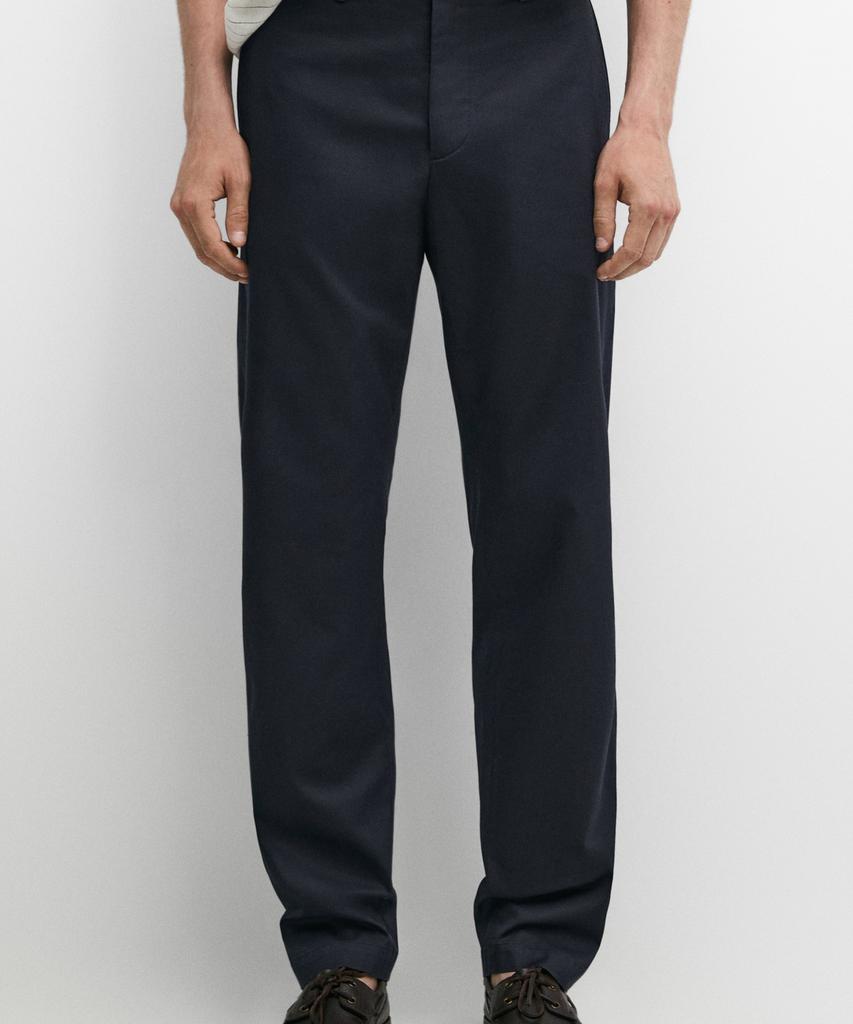 Masimodutti Slim Fit Textured Pants