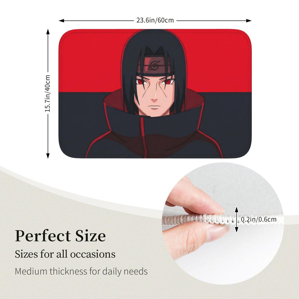 Custom Anime N-Narutoes Doormat Non-Slip Entrance Welcome Kitchen Bath Floor Door Mat  Toilet Living Room Carpet Rug