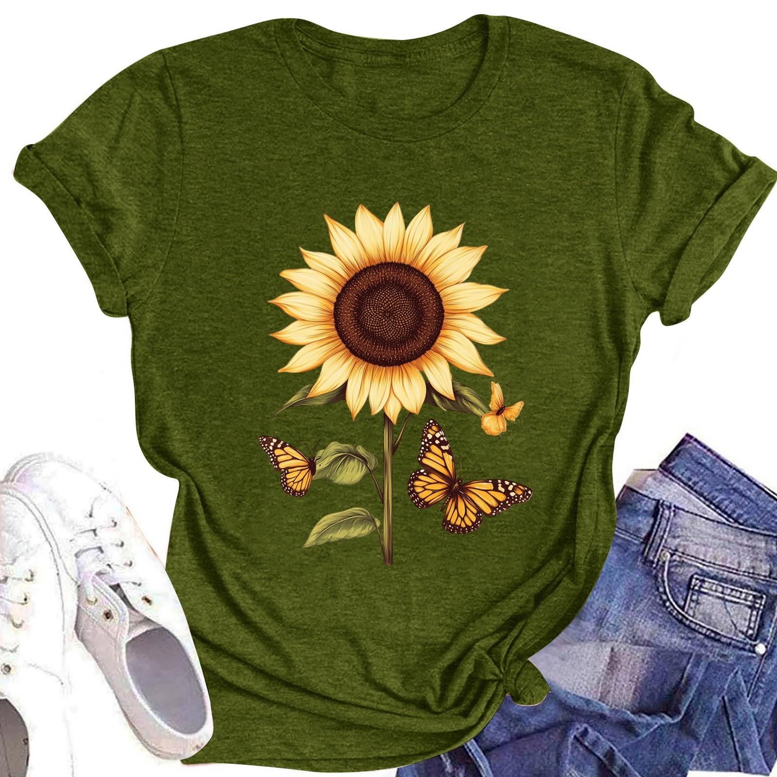 

Женская футболка с круглым вырезом и короткими рукавами L армия зеленый