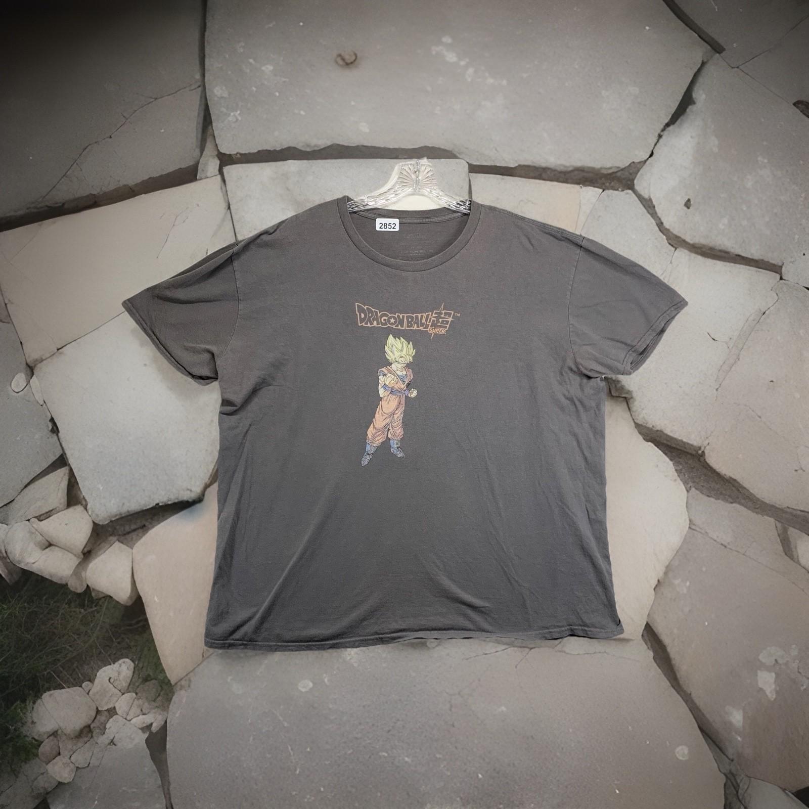 Dragon Ball Super T Shirt Men s 2XL BOXY FIT Goku Super Saiyan God Faded Gray XL