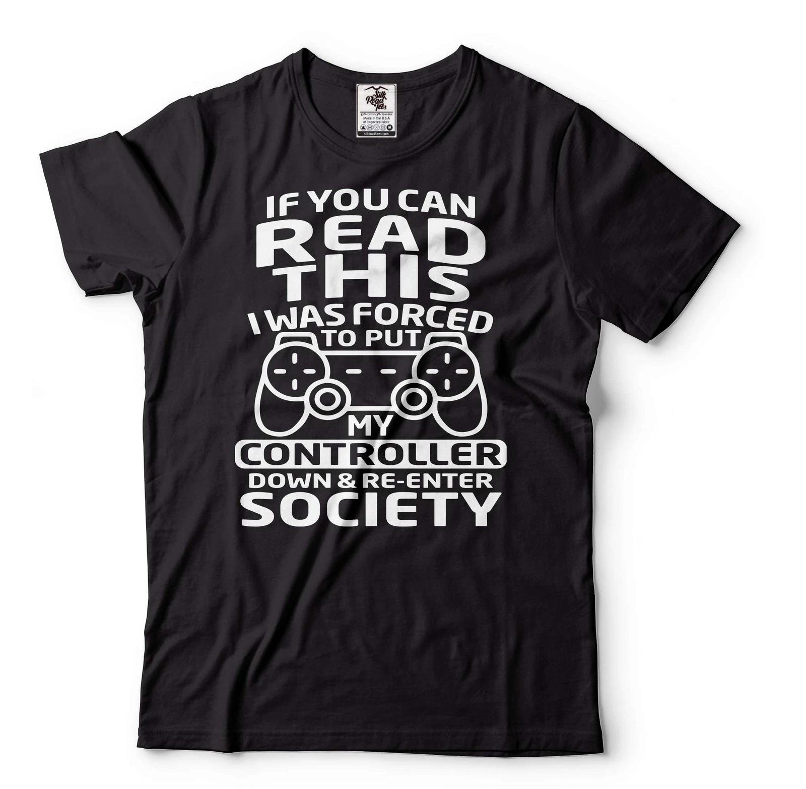 

Gamer Shirt I Was Forced To Put My Controller Down Shirt Funny Gaming Gifts L