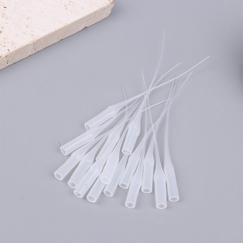 100Pcs Extended Dotting Glue Applicators Tubes for Laboratory Crafts Fine Dispensing Glue Art Modeling Uses