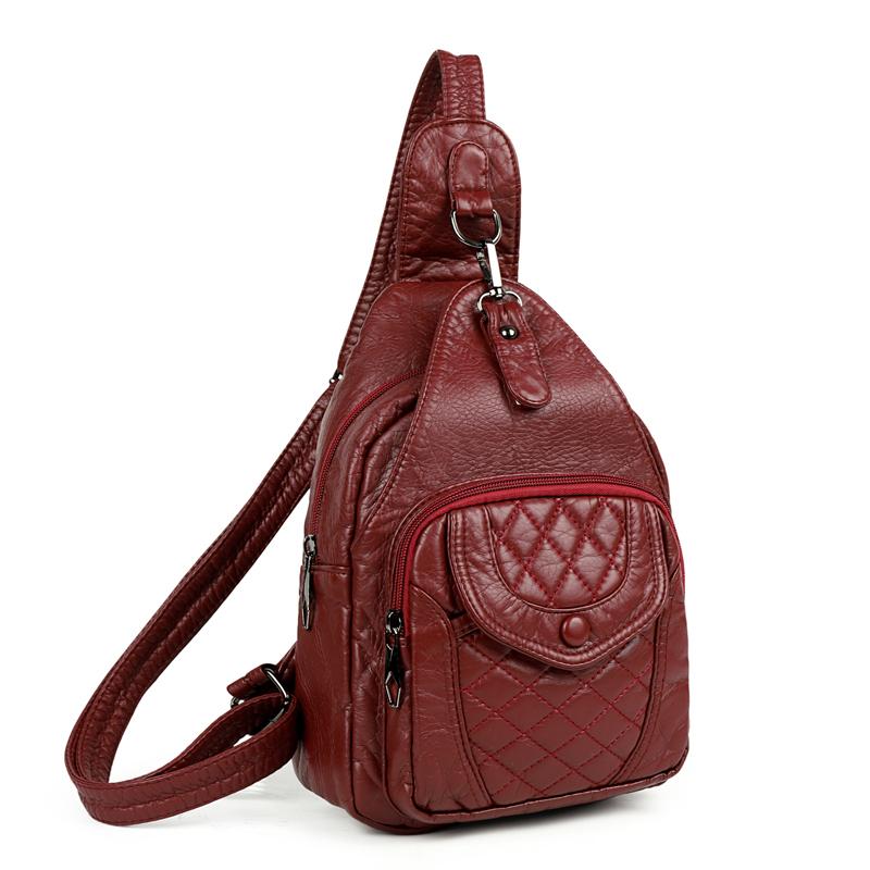 Soft Leather Shoulder Bag Women's Chest Bag Soft Leather Crossbody Bag Travel Satchel