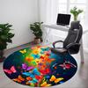 1pc Colorful Butterfly Garden Chair Carpet for Office, Soft Comfortable Mat For Office, Living Room, Bedroom, Machine Washable Carpet Yy251112199