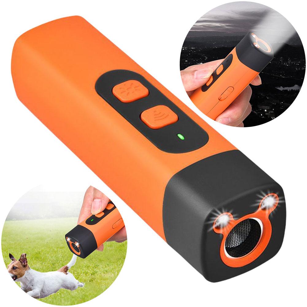 Ultrasonic Dog Repeller with LED Flashlight Dog Bark Deterrent Device Anti Barking Device Dog Training Device Safe for Dogs