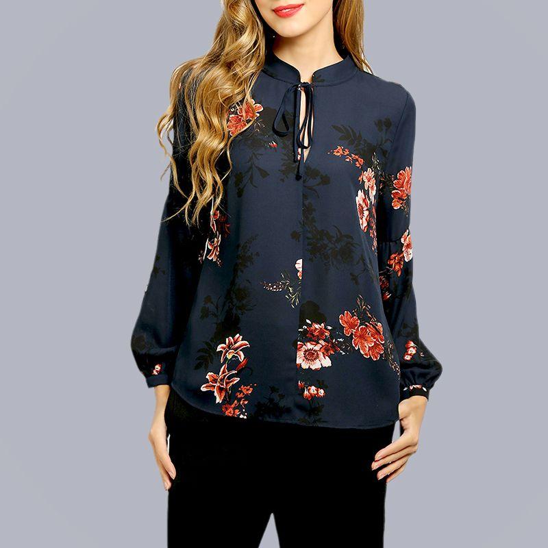 

Popular Autumn Women s Lace up Tops Undershirt Color L