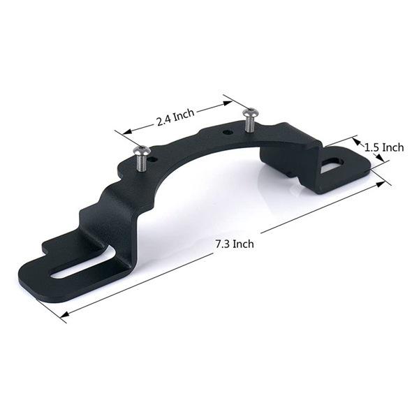 Pair of Black Metal Front Bumper Fog Light Brackets for Jeep Wrangler 10th Anniversary