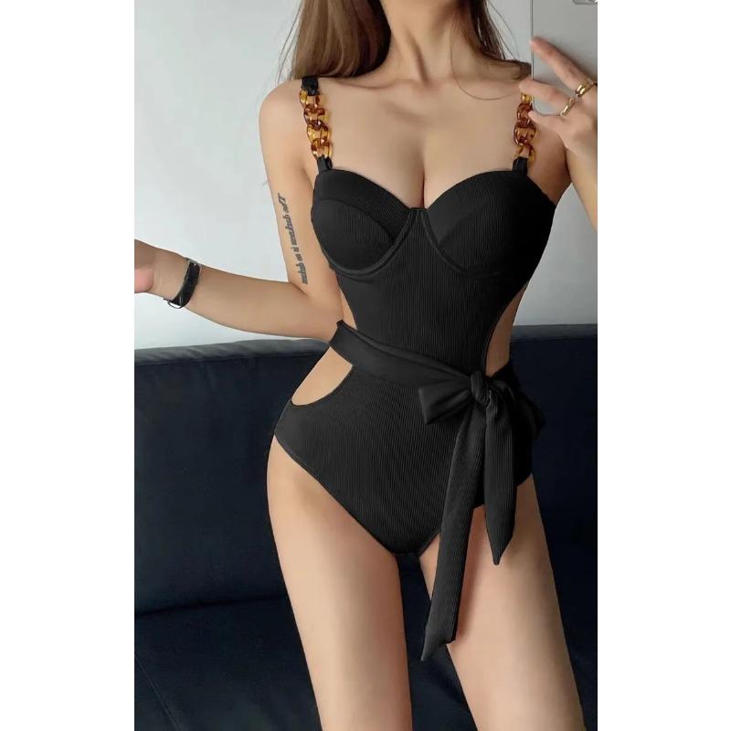 

2026 Women s Bohemian High Waisted One Piece Swimsuit Bikini Set Halter Neck Monokini Push Up Sexy Beach S