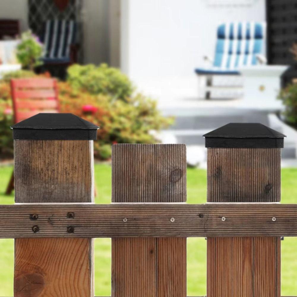 6Pcs Replacement Fence Post Cover Waterproof Fence Column Toppers Posts Top Protector Backyard
