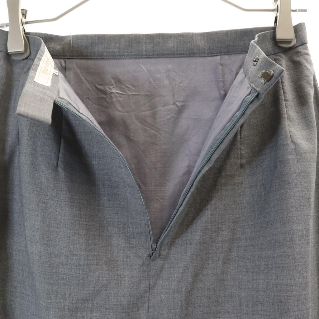 Burberrys 90s Old Skirt suit Setup 40 gray Sanyo Shokai Women Used