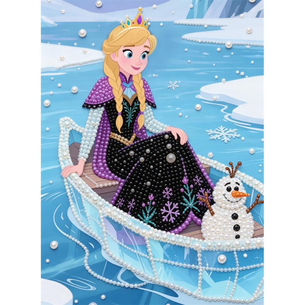 

Disney Pearl Painting Anna and Olaf Pearl Art Painting Set Art Pearl Painting Kit Adult Beginner Gift Creative Home Wall Decoration 30x40