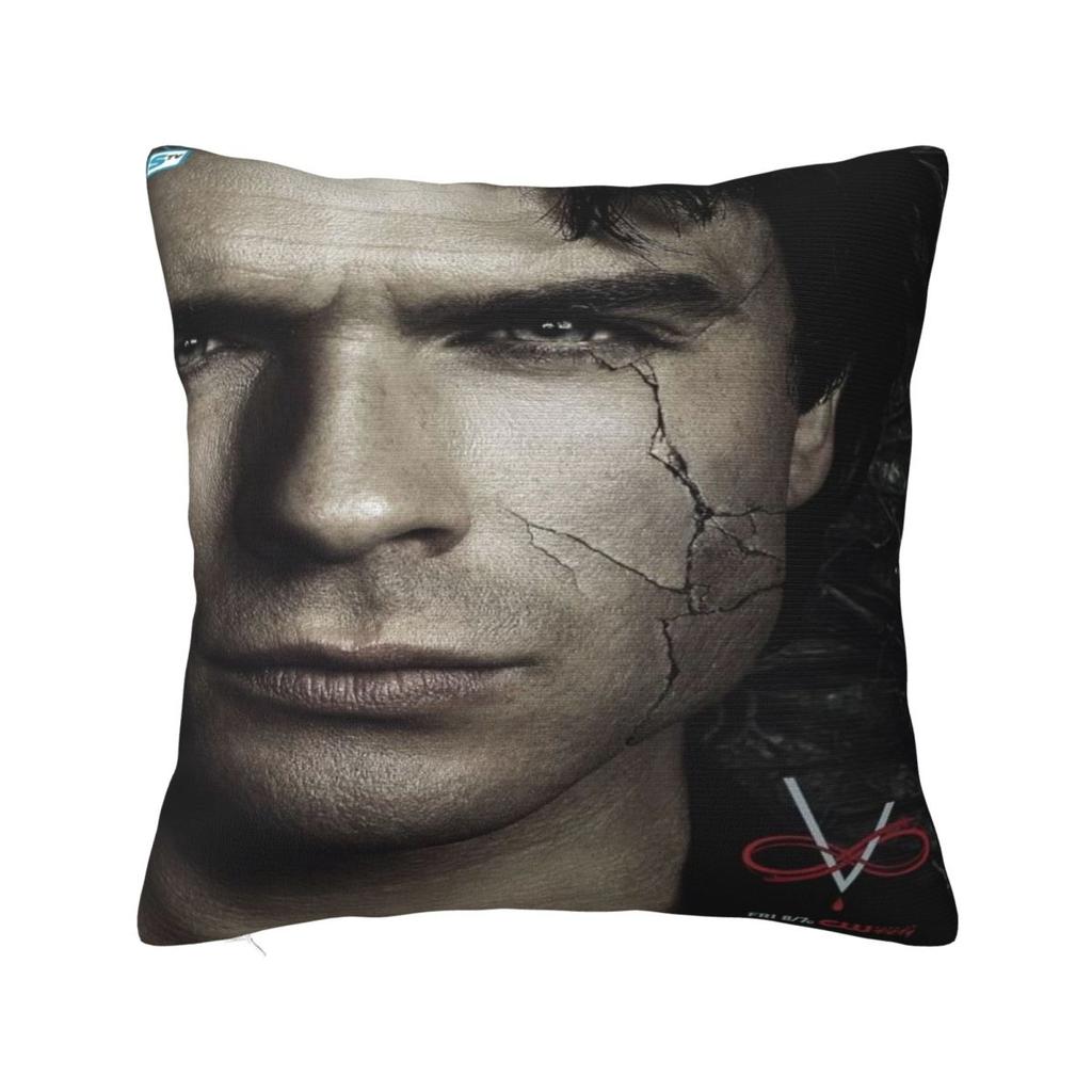 Warm Home Damon Salvatoredecoration Pillowcase Merch Pillow Cover Zipper Multiple Sizes