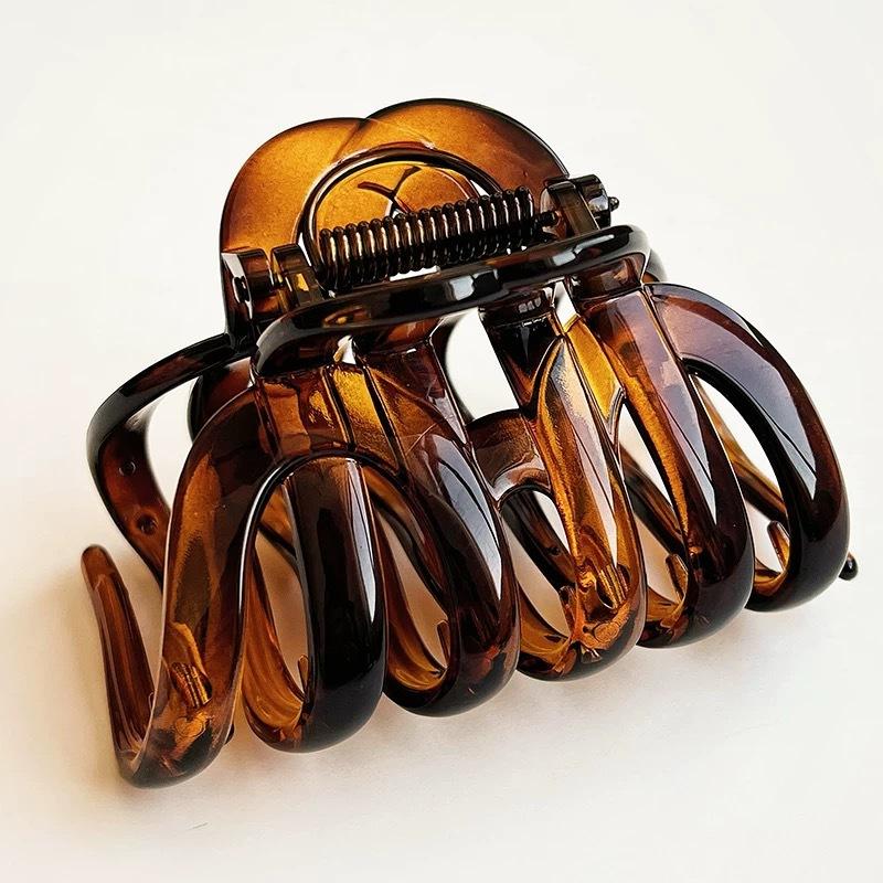 Nydesignede hårklemmer med toppkvalitets gresskarform, søtt ornament for kvinner - Rikelig og langt hår Hodeplagg Tilbehør