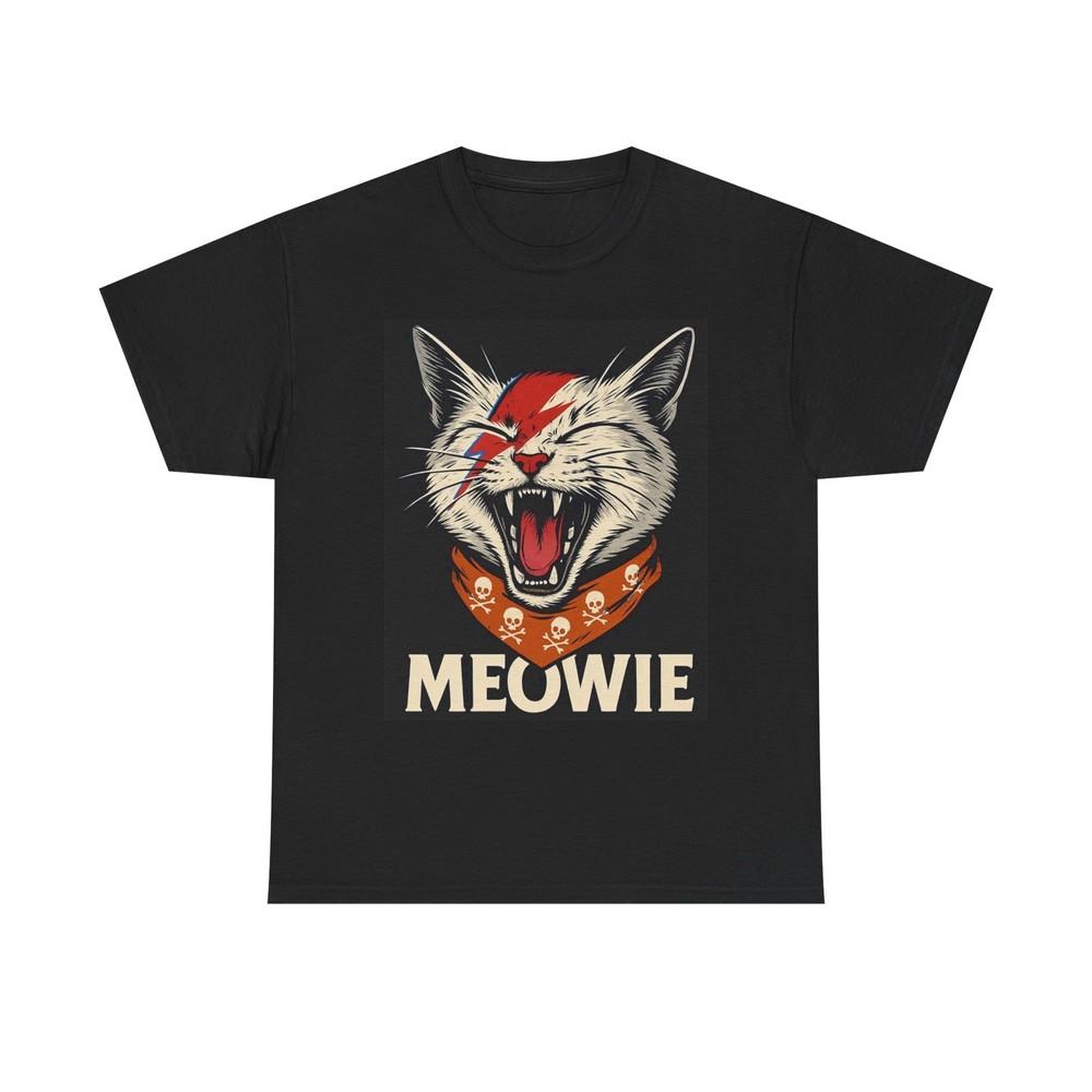 

Meowie Funny Graphic T Shirt Cat Jokes Unisex Heavy Cotton Tee Unisex T-Shirt L