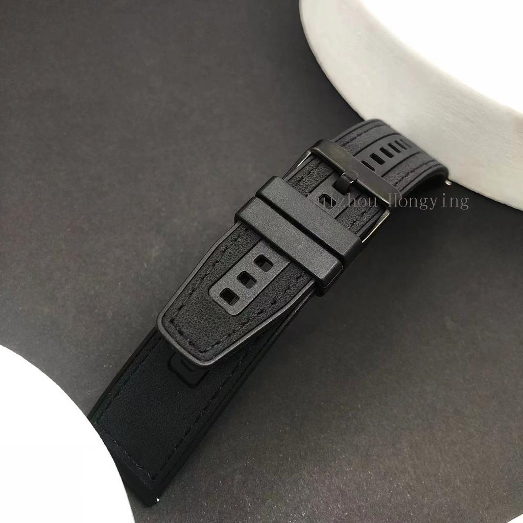 Retro FashionAccessories22mmSynthetic Leather+Silicone WatchBand For Amazfit Watch Balance 2/T-Rex3 Christmas Ideal Gift Choice