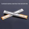 Guwanjia Silent Damping Stainless Steel Drawer Slides with Steel Ball Track for Kitchen Cabinets, Push-Pull Painting Buffer Guide Rail.