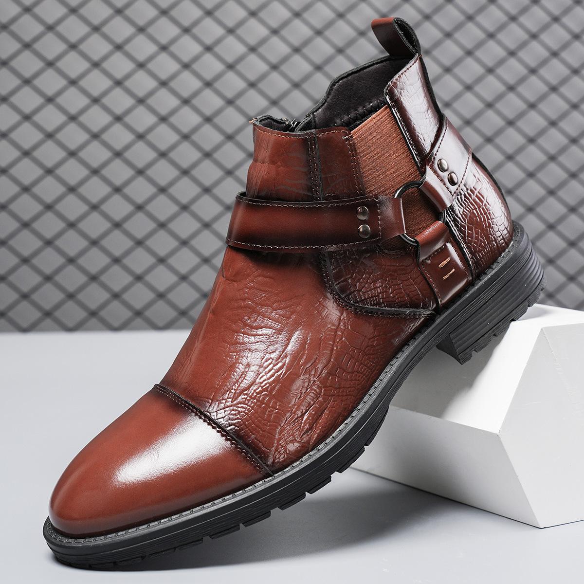 

Ботинки Martin в британском стиле, однотонные, ретро, для отдыха на природе, повседневные, средней высоты, мужские ботинки, простые, модные, универсальные, мужские кожаные ботинки 39 малиновый