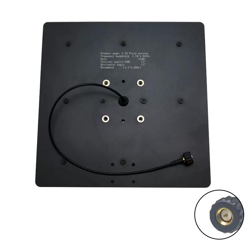 

Maple Wireless 5.5G 21dBi Directional Antenna AAT High Gain Patch Antenna 5180-5800MHz For SIYI HM30 SOLO VTX RC Airplane Drone