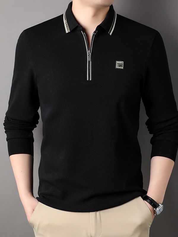 Весенняя и осенняя мужская футболка с длинными рукавами — фото 5