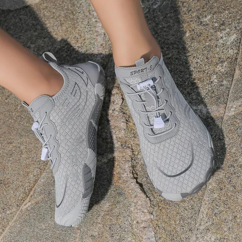 Fashion Men Beach Swimming Shoes Women's Quick-drying Water Boots Fitness Sports Sneaker Couple Wading Barefoot Color Aqua Shoes