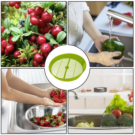 Blueberry Food Sieve Colander Cleaning Tray Drain Berry Vegetable Basket Washing Kitchen Fruit And