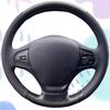 Hand-stitched Black Anti-slip Comfy Breathable Microfiber Leather Car Steering Wheel Cover For BMW F30 316i 320i 328i