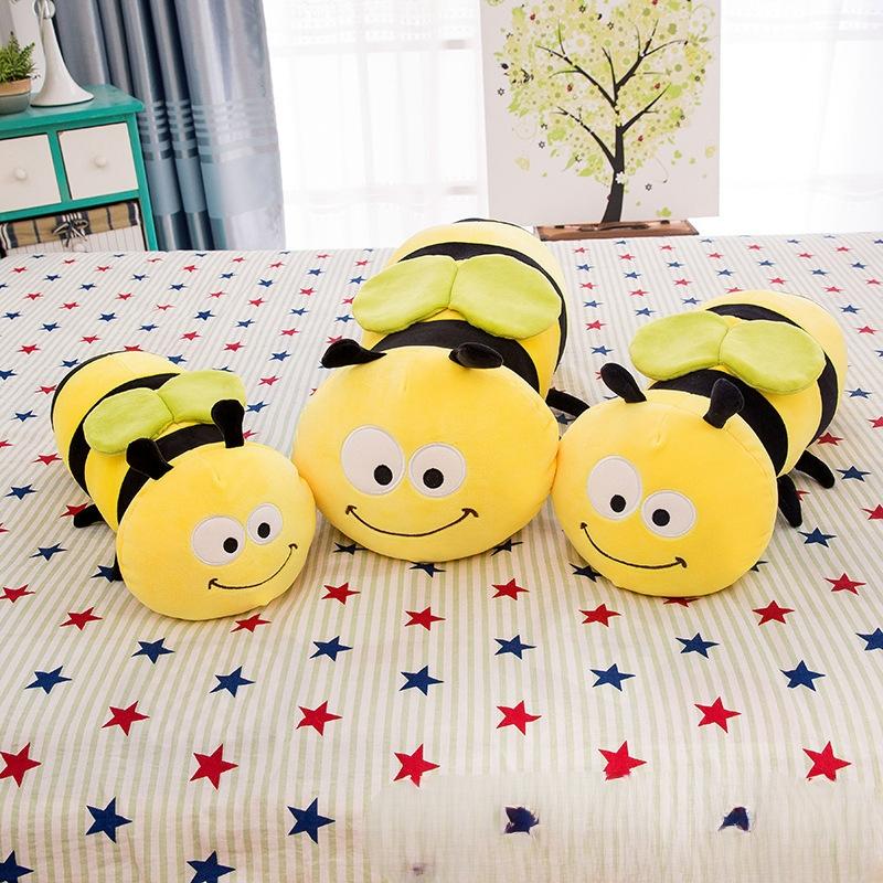 Bee Plush Pillow Toy Long Stuffed Animal Sleep Companion Soft Hugging Girls Kids Gift Cute Cartoon Honeybee Large Cuddle Doll