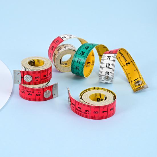 Double-sided Tape Measure with Snap Button Mini Soft Measuring Tape Portable Tailor Sewing Cloth Weight Loss Body Measuring Tape Flexible Ruler Tape