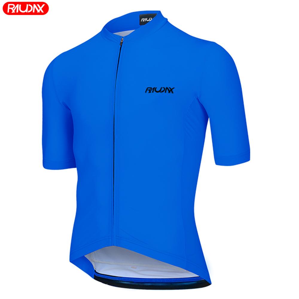 Raudax 2026 Men's Short Sleeve Cycling Jersey Set Fluorescent Yellow Summer Triathlon Bike Uniform Ropa Ciclismo Hombre