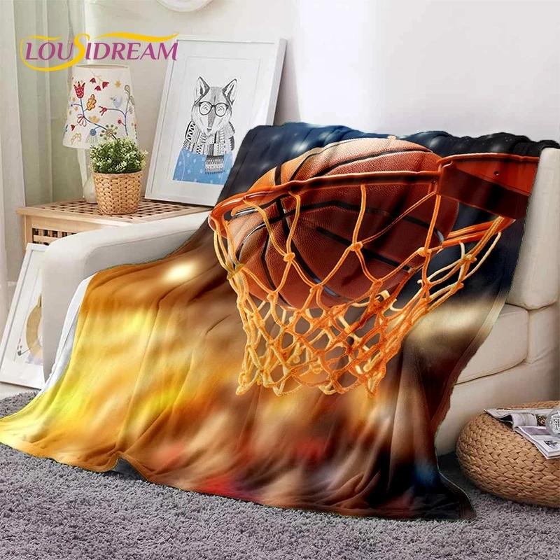 Nejnovější rám basketbalového hřiště Měkká flanelová deka na postele Ložnice Pohovka Piknik, Přehoz na přikrytí Venkovní volnočasový Spánek Dárek