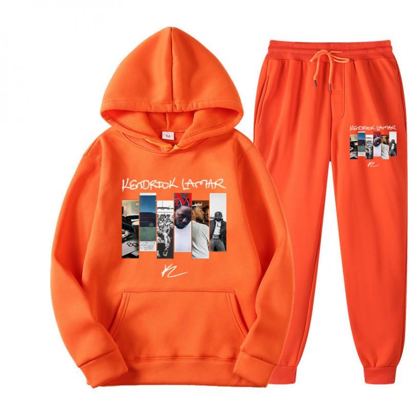 Kendrick Lamar Hoodie Set Unisex Long Sleeve Fleece Tracksuit Winter Casual Wear