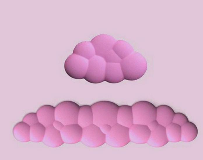 High-Value Silicone Cloud Wrist Rest Mouse Pad and Keyboard Support - Office Essential