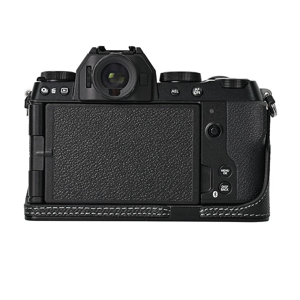 Aluminum Metal Genuine Leather Camera Half Body Case For Fujifilm X-S20 Fuji XS20 Battery Opening Bottom Cover