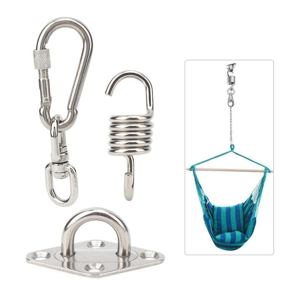 360 Degree Rotation Hammock Hook Swing Chair Hanging Stainless Steel Set for Sandbag LightHook Set