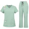 Comprehensive Training Outfit Unisex Solid Scrub Set With Hat For Beauty Salon Maternity