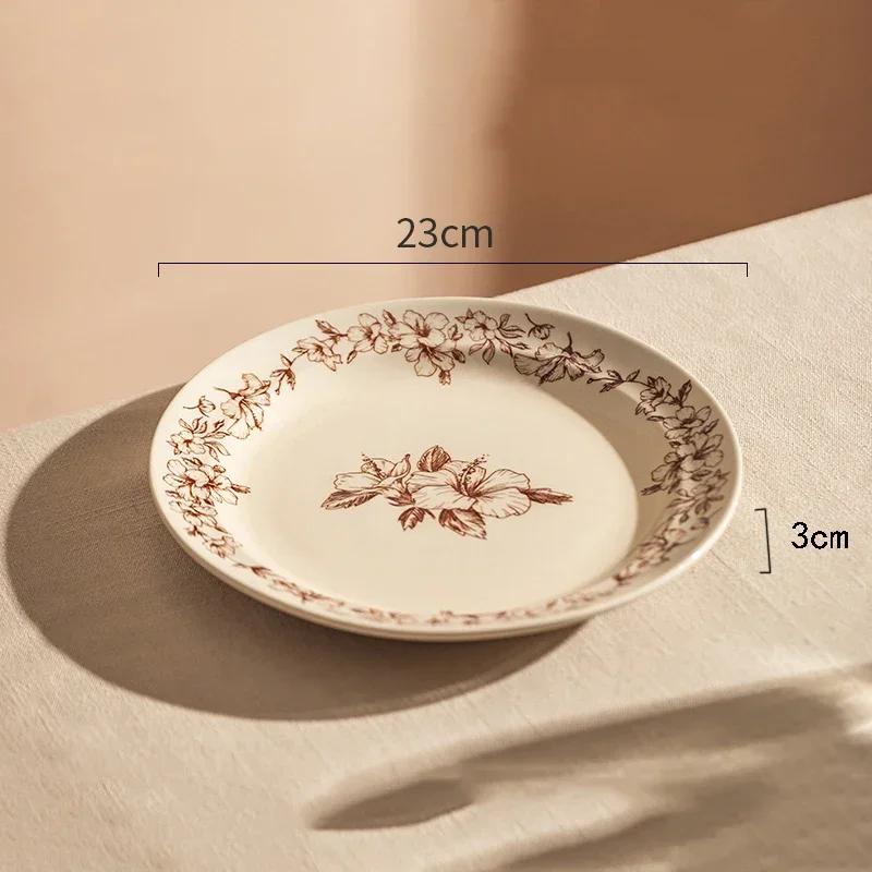 Kreative Keramikteller im chinesischen Stil Luxus Restaurant Dessert Salatteller Köstliche Hausgerichte Tiefer Teller Exquisites Geschirr