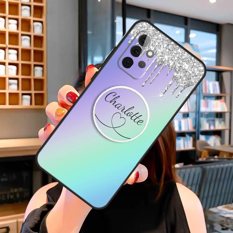 PERSONALISIERTE Initialen Name Marmoriertes Case Für Samsung Galaxy A14 A34 A54 A52S A12 A22 A32 A52 A72 A13 A33 A53 A73 A31 A51 A71