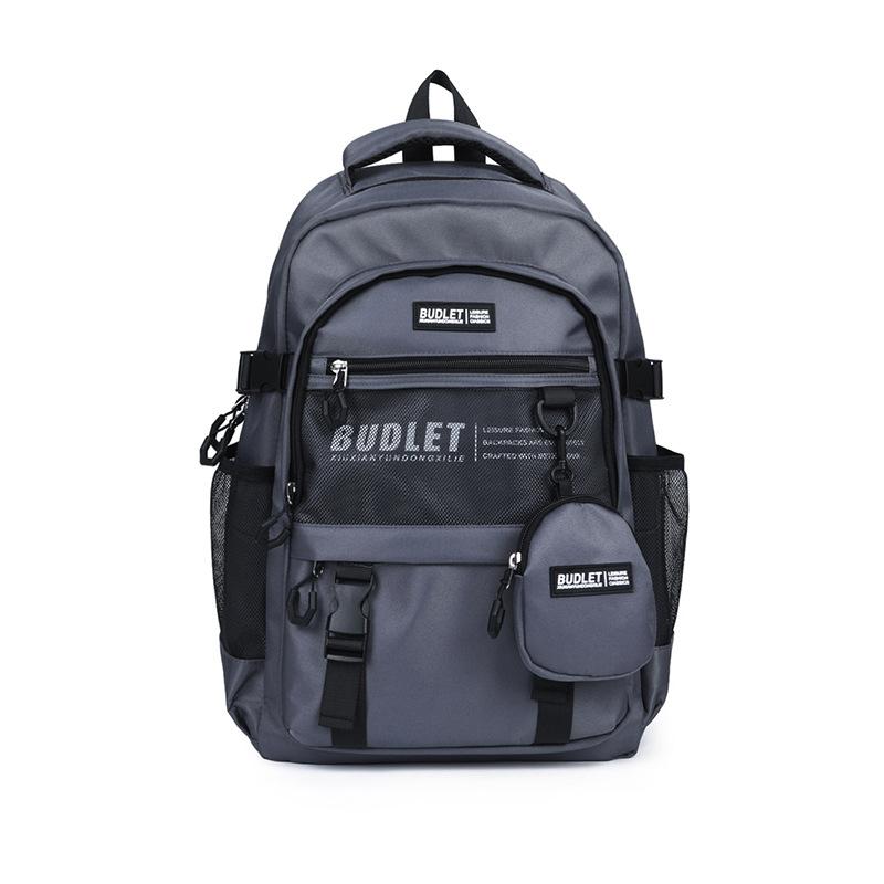 Schoolbag Korean ins new high-value trendy cool child and mother backpack men's leisure simple and light travel large-capacity backpack