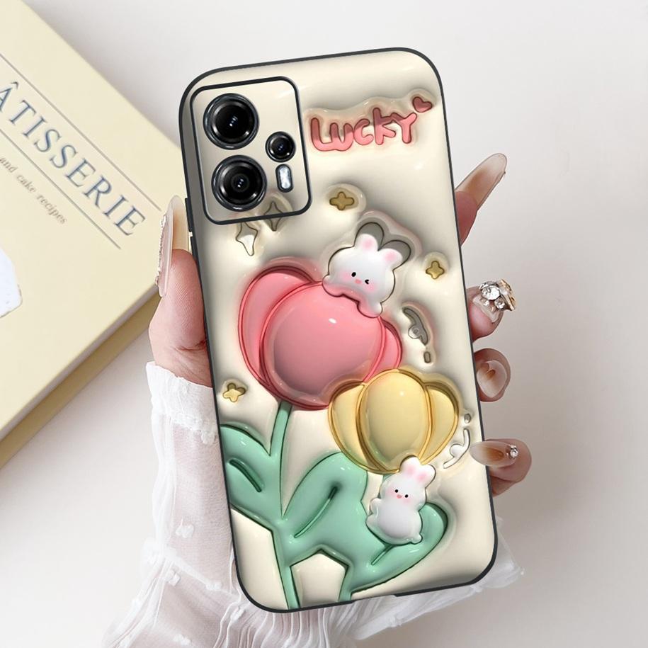For Motorola Moto G13 G23 Case Lovely Panda Daisy Painted Cover Soft Silicone Phone Case For Moto G23 G 13 MotoG13 MotoG23 Coque