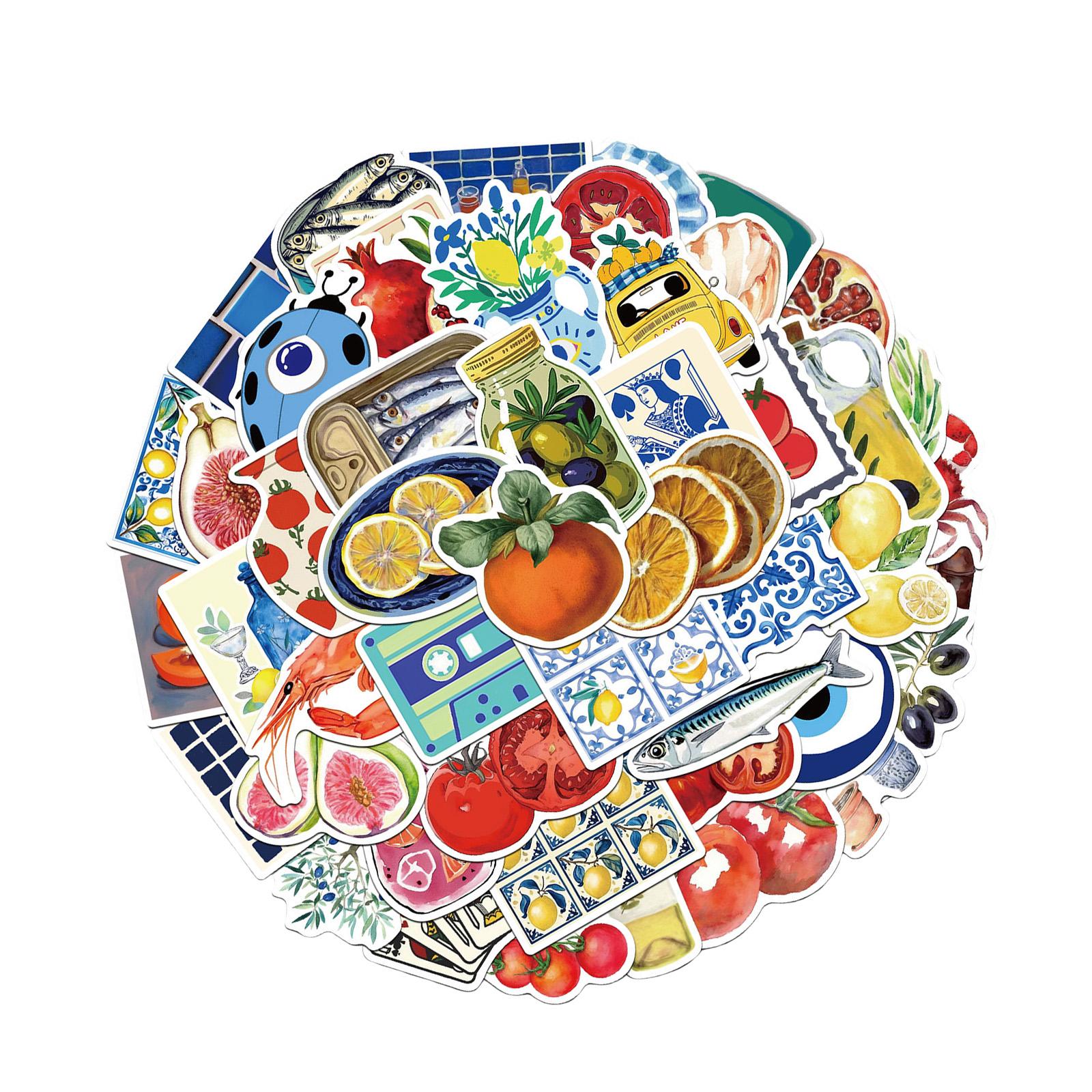 

50 Sheets Mediterranean Tomato Sticker Aesthetic Sticker Gift Sticker Decorative Sticker Stationery Sticker for Laptop