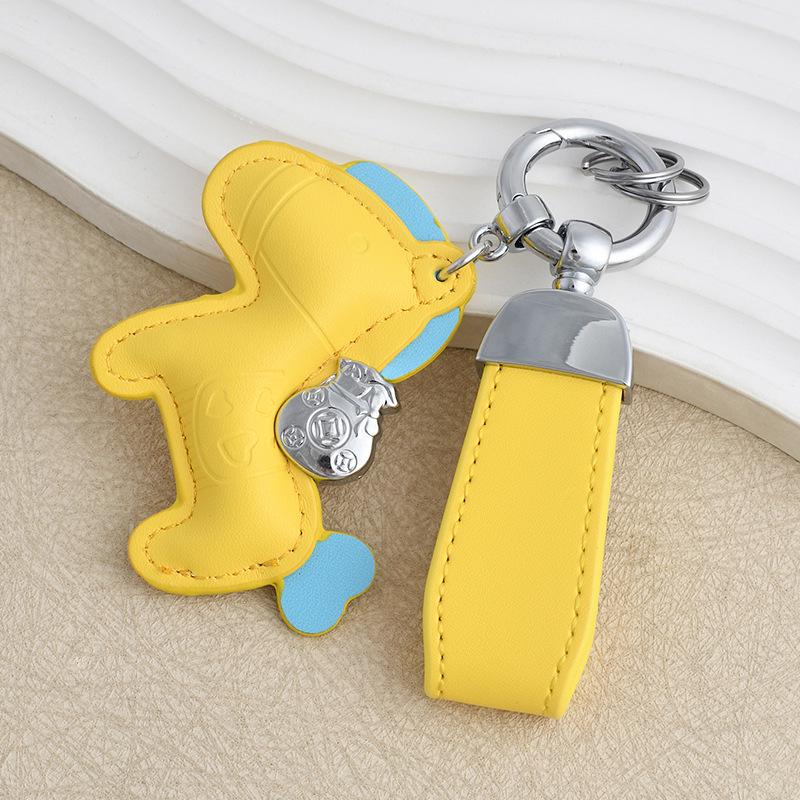 Instant Wealth Leather Keychain: Cartoon Pony Bag Charm & Couple Car Pendant - New Year Gift