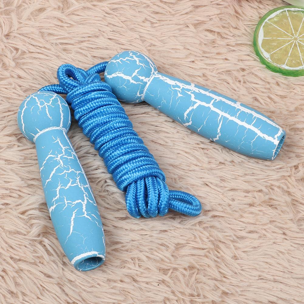 Wooden Adjustable Skipping Rope Fitness Children Students Adult Jump Ropes ToyBlue