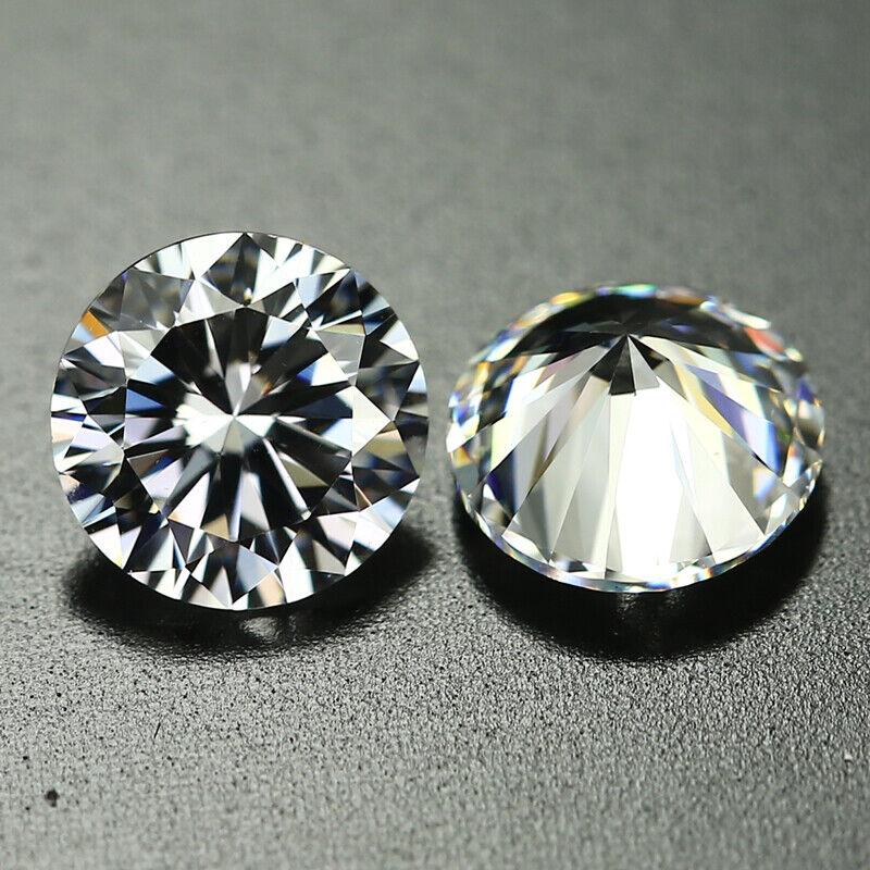 Moissanite 2 Pcs 14 mm D Color Round VVS1 Excellent Certified Gemstone Lot