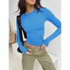 Autumn Fashion Slim Long Sleeve T Shirt Women Solid Color Round Neck Top Wear Inside or Outside