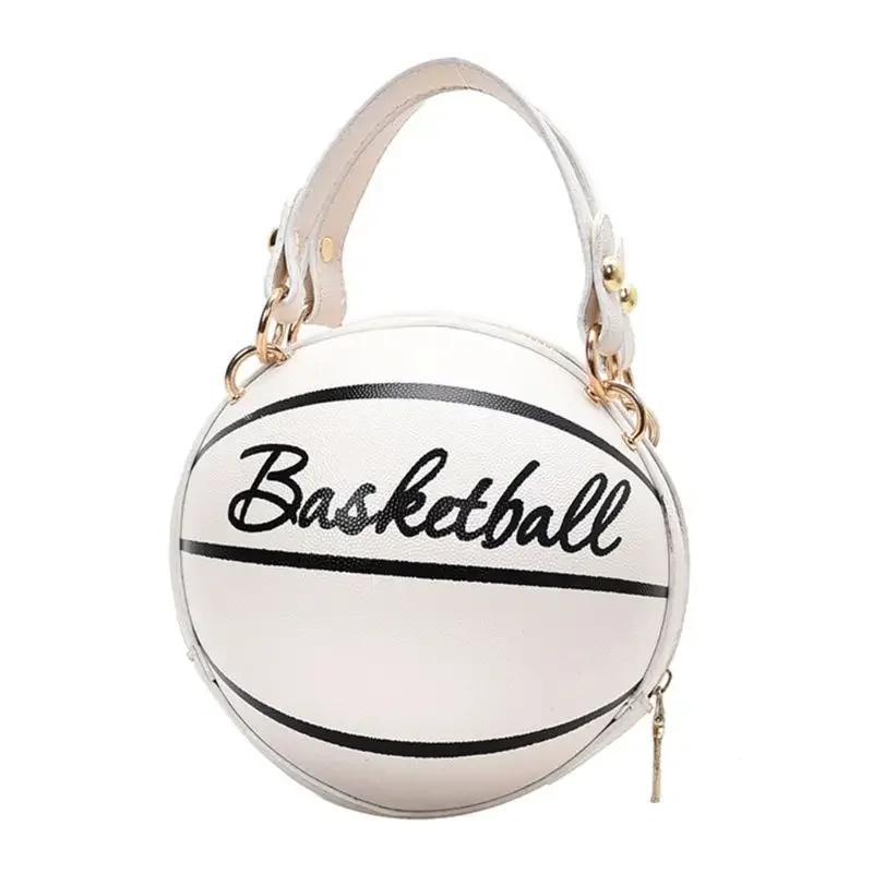 PU Basketball Women's Bag New Network Red Football Bag Personalized Fun Pink Basketball Bag Ins Versatile Chain Shoulder Bag