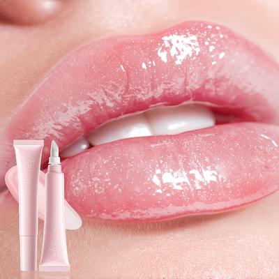 Weicher Tuben-Silikonbürstenkopf Spiegel Lipgloss Lippenöl Nude Braun Aufpolsternder Lipgloss Feuchtigkeitsspendender Transparenter Lipgloss Beauty Kosmetik Make-up
