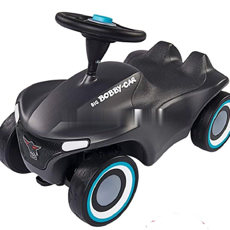 German BIG Bobby Car: New Generation Walker, Glider, Twist Car with Backrest and Sit-On Toy Accessories.