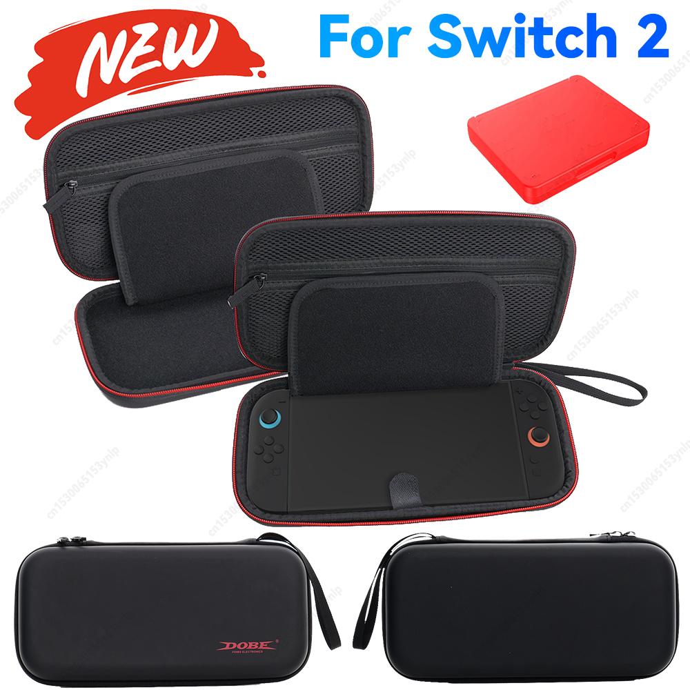 Carrying Case with 8-Bit Game Cartridge Storage Box Portable Storage Bag Zipper Handbag for Switch 2 Game Console & Accessories
