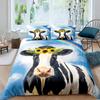 Cows Duvet Cover Set Full Size Milk Cow Print Comforter Cover Farm Animal Theme Bedding Set Room DecorCheckered Quilt Cover