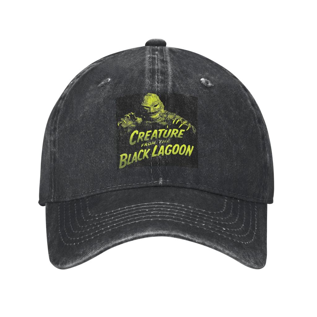 Creature from the Black Lagoon Baseball Caps Fashion Washed Denim Hats Casquette Sports Baseball Cowboy Hat for Unisex